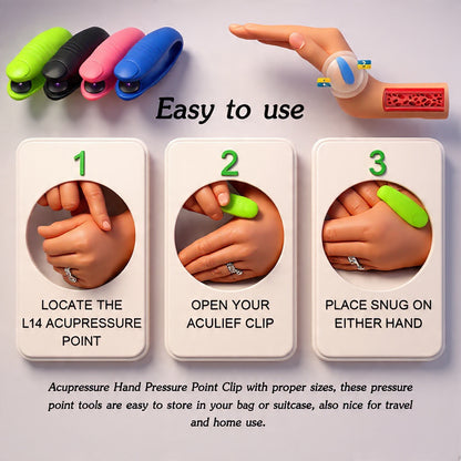 Migraine Relief Pressure Clip - Acupressure Hand Clip - Pack of 2