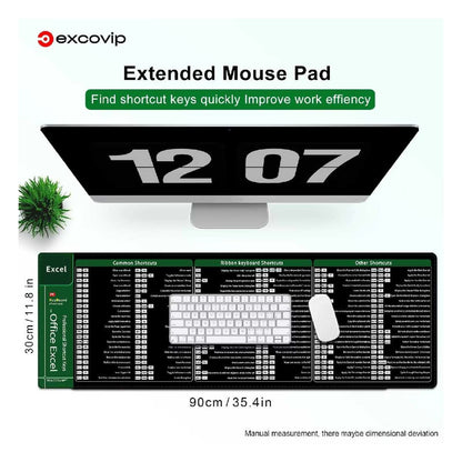 Excel Shortcut Desk Mat - 30x60cm