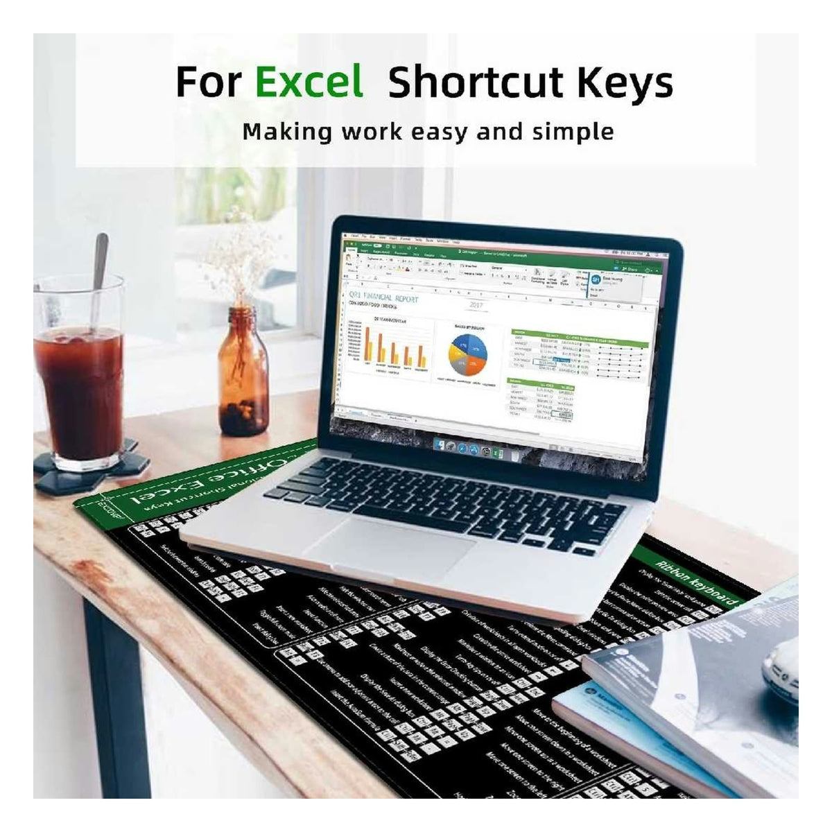 Excel Shortcut Desk Mat - 30x60cm
