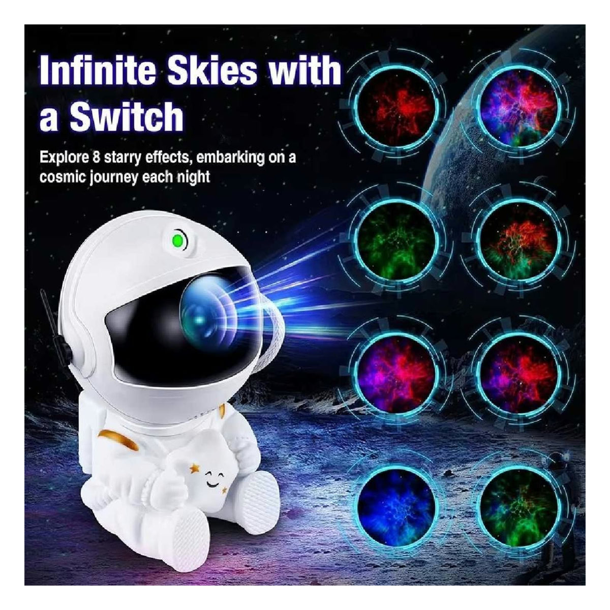 Astronaut Star Projector - Galaxy Night Light with Remote