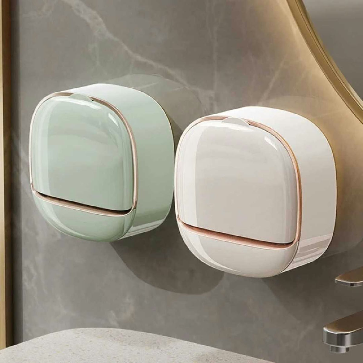 Luxury Soap Holder with Drain - Wall Mounted - Pack of 2