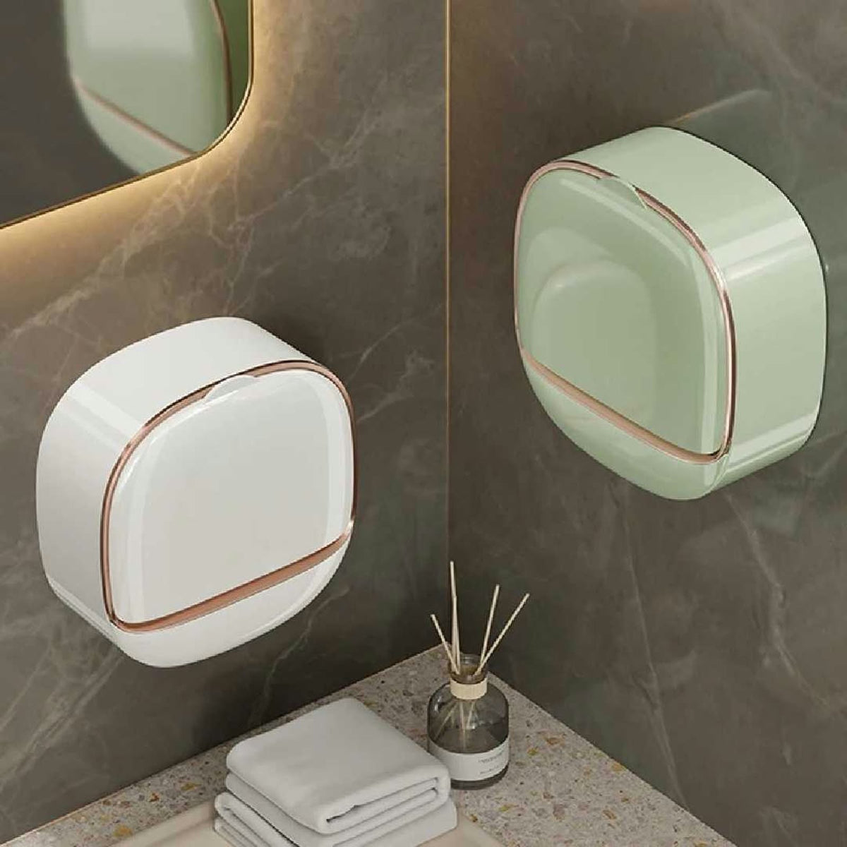 Luxury Soap Holder with Drain - Wall Mounted - Pack of 2
