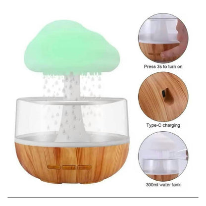Rain Cloud Humidifier - Aroma Diffuser with Remote & Night Light