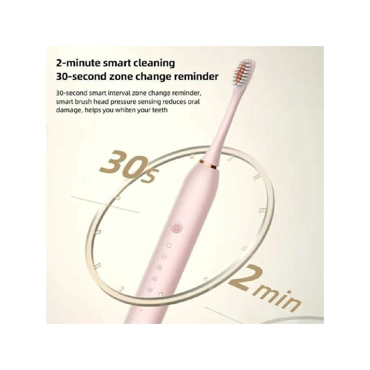 Sonic Electric Toothbrush - Rechargeable with Travel Case - 5 Modes