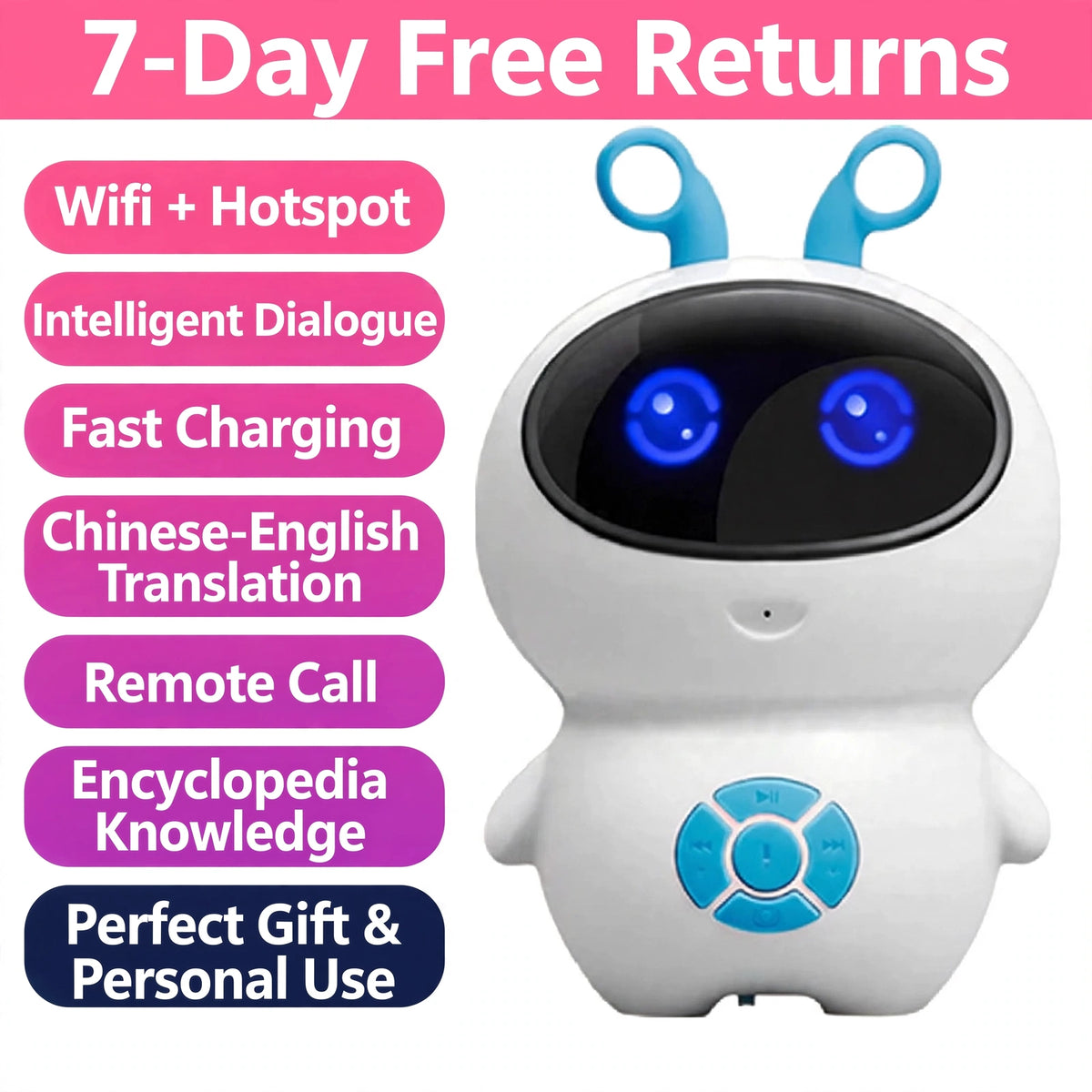 Smart AI Robot Toy - WiFi Voice Interactive Learning Robot for Kids
