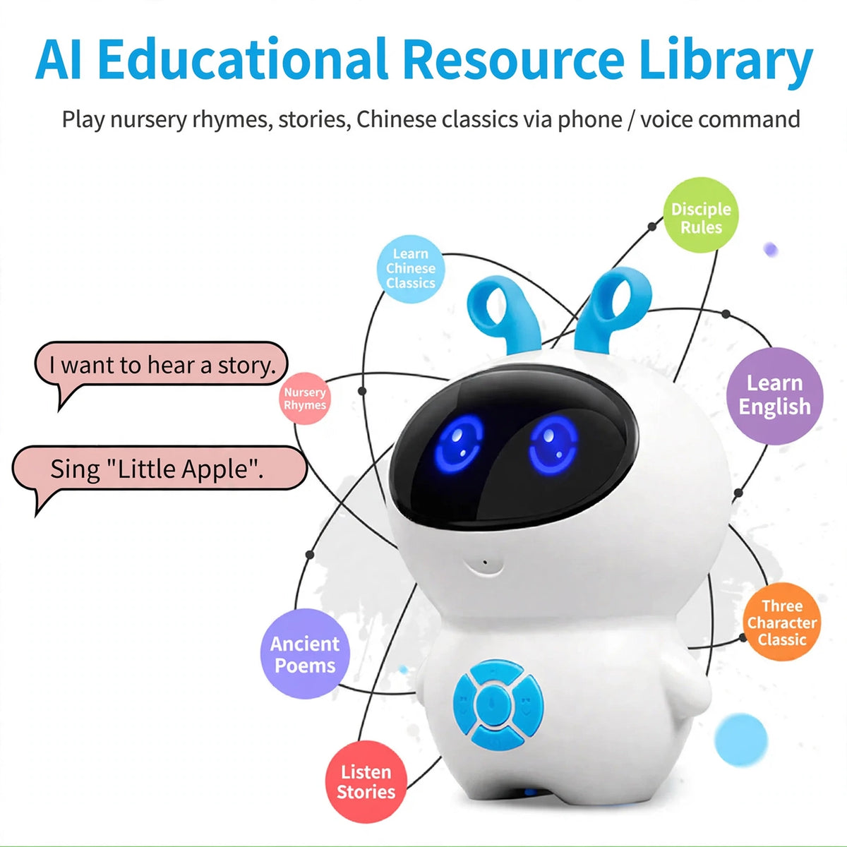 Smart AI Robot Toy - WiFi Voice Interactive Learning Robot for Kids