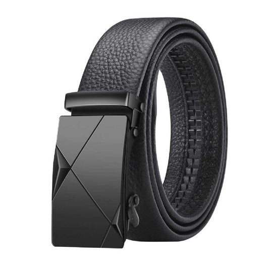Automatic Ratchet Belt for Men - No Hole Leather Belt