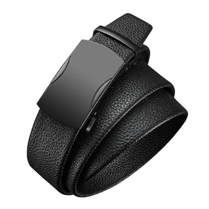 Automatic Ratchet Belt for Men - No Hole Leather Belt