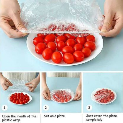 Disposable Food Covers - 300 Pcs Elastic Bowl Covers