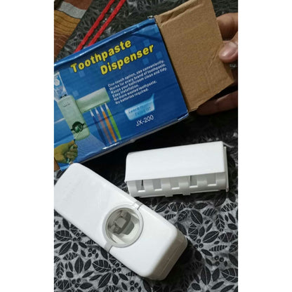 Automatic Toothpaste Dispenser with Toothbrush Holder - Wall Mounted